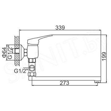 Смеситель для ванны Ledeme H13 L2213