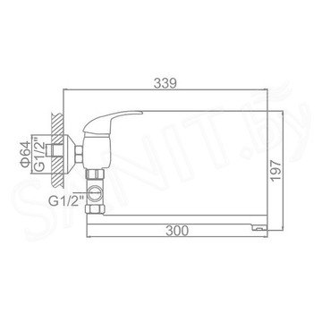 Смеситель для ванны Ledeme H15 L2115