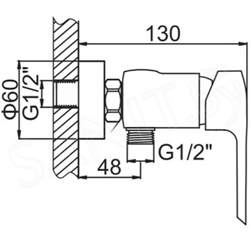 Смеситель для душа Ledeme H58 L2058