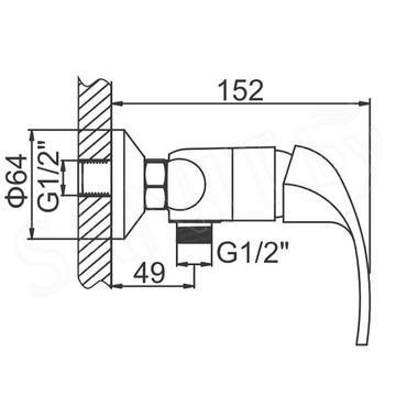 Смеситель для душа Ledeme H35 L2035