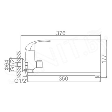 Смеситель для ванны Ledeme H35 L2235