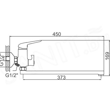 Смеситель для ванны Ledeme H48C L2248C