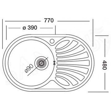 Кухонная мойка Kromevye Rondo EC 259 / EC 259 D / EХ 159 D