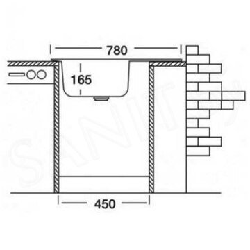 Кухонная мойка Kromevye Oberon EC 163 D/ЕХ 163 D