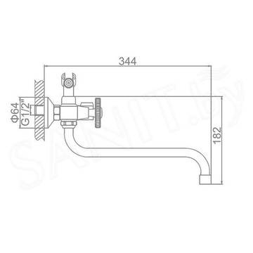 Смеситель для ванны Ledeme H89 L2689