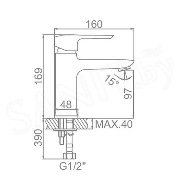 Смеситель для умывальника Ledeme H58 L1058