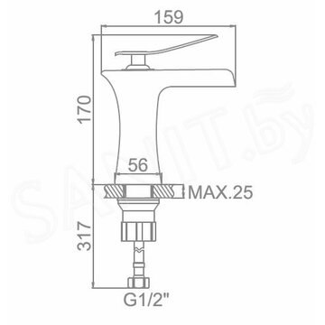 Смеситель для умывальника Ledeme L1055-23
