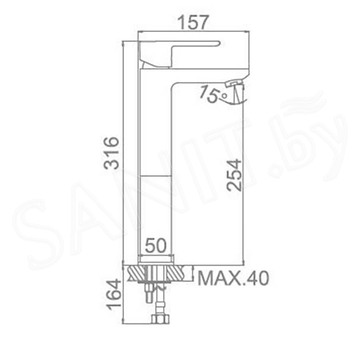 Смеситель для умывальника Ledeme L1055-22