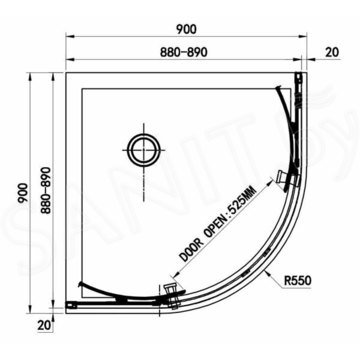 Душевой уголок Adema GLASS line матовый