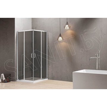 Душевой уголок Adema GLASS line vierkant тонированный
