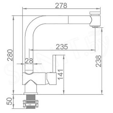 Смеситель для кухонной мойки Ledeme L6055