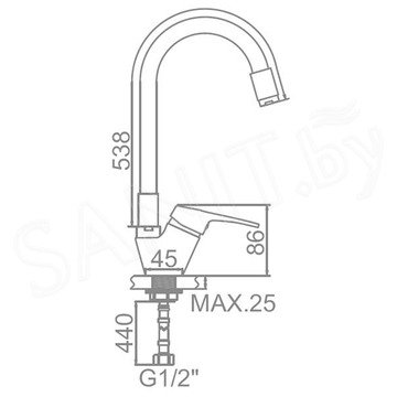 Смеситель для кухонной мойки Ledeme L4153