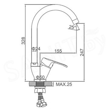 Смеситель для кухонной мойки Ledeme L4153