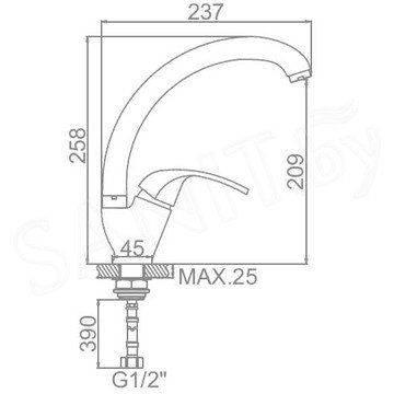 Смеситель для кухонной мойки Ledeme L5935