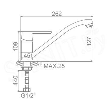 Смеситель для кухонной мойки Ledeme L4953W