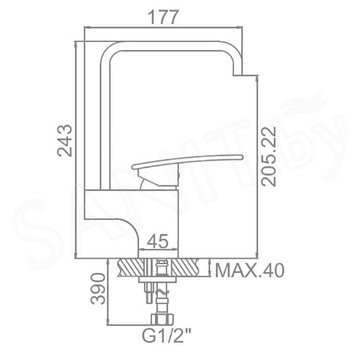 Смеситель для кухонной мойки Ledeme L4070