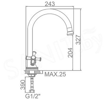 Смеситель для кухонной мойки Ledeme L4191C