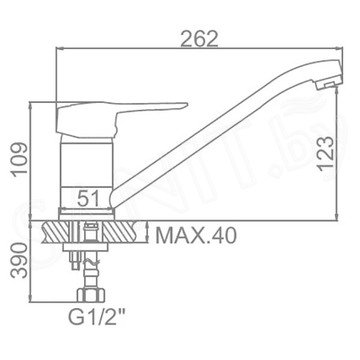 Смеситель для кухонной мойки Ledeme L4204