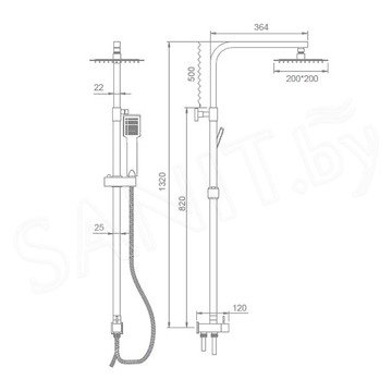 Душевая стойка Ledeme L2416