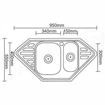 Кухонная мойка Ledeme L99550-B