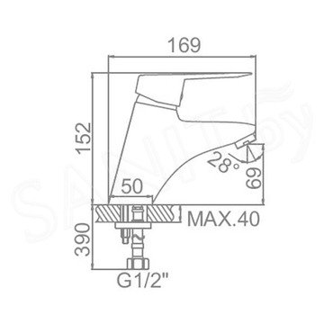 Смеситель для умывальника Ledeme H07 L1007