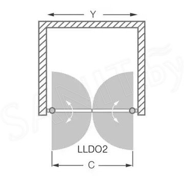 Душевая дверь Roth (Roltechnik) Lega Line LLDO2