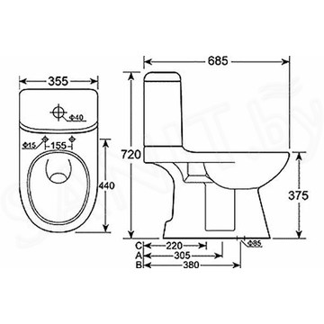 Напольный унитаз Porta Holland-2