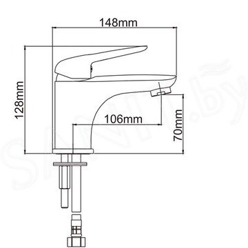 Смеситель для умывальника Ledeme L1048-C