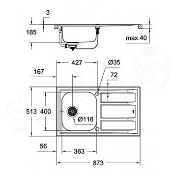 Кухонная мойка Grohe K400+ 31568SD0 оборачиваемая
