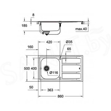 Кухонная мойка Grohe K400 31566SD0 оборачиваемая