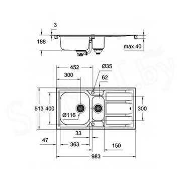 Кухонная мойка Grohe K400+ 31569SD0 оборачиваемая