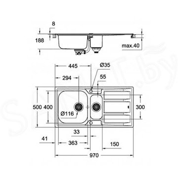 Кухонная мойка Grohe K400 31567SD0 оборачиваемая