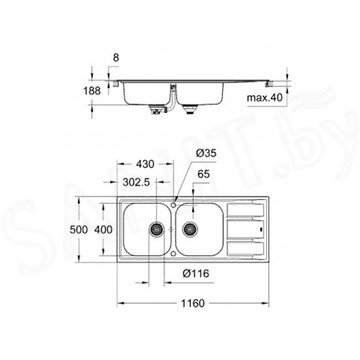 Кухонная мойка Grohe K400 31587SD0 оборачиваемая