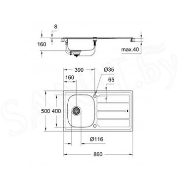 Кухонная мойка Grohe K200 31552SD0 оборачиваемая