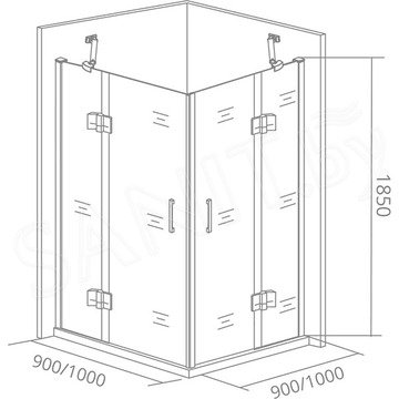 Душевой уголок Good Door SATURN CR C-CH