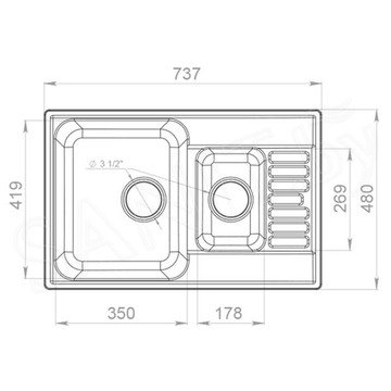 Кухонная мойка GranFest QUARZ Z-21K