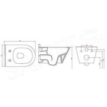 Подвесной унитаз Sanovit Lucco Avva Rim Art
