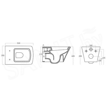Подвесной унитаз Sanovit Lucco Loop