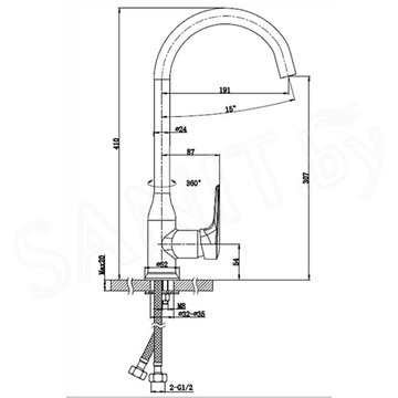 Смеситель для кухонной мойки Bravat Arden F7351385CP-RUS