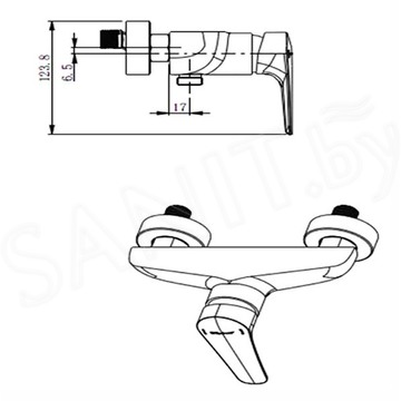 Смеситель для душа Bravat Arden F9351385CP-01-RUS