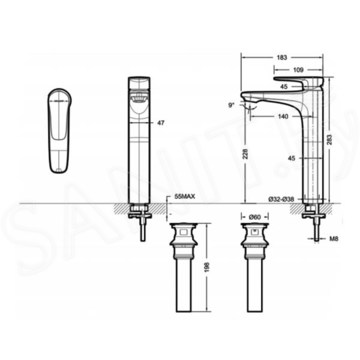 Смеситель для умывальника Bravat Source F1173218CP-A-ENG