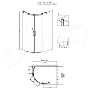 Душевой уголок Grossman Galaxy GR-4110 / GR-4120 / GR-4121