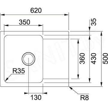 Кухонная мойка Franke Orion OID 611-62 Tectonite