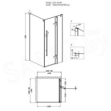 Душевой уголок Grossman Style GR-6090