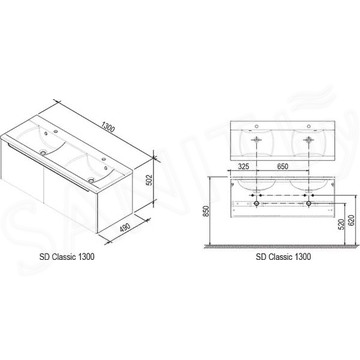 Тумба под умывальник Ravak SD Classic 1300