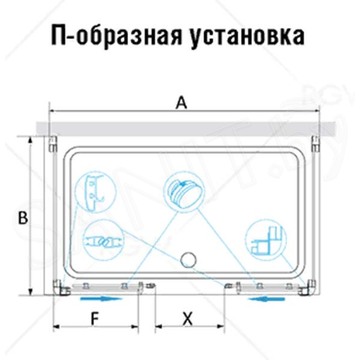 Душевой уголок RGW Passage PA-41 прозрачный 130 (PA-11 + Z-050-2)