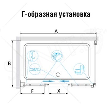 Душевой уголок RGW Passage PA-41 прозрачный 130 (PA-11 + Z-050-2)