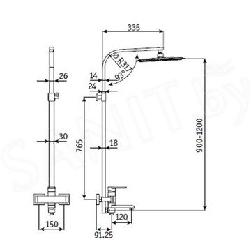 Душевая стойка RGW SP-30