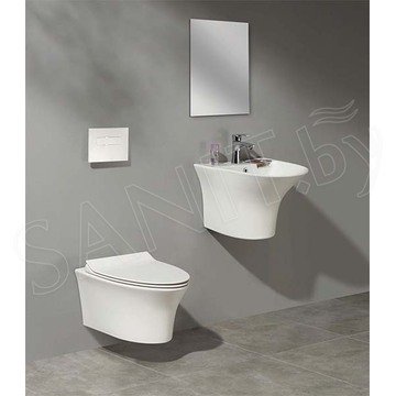 Подвесной унитаз CeramaLux CL 2100 безободковый (с крышкой SoftClose)