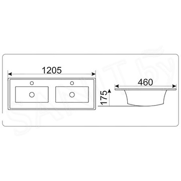 Умывальник CeramaLux NYJ 809-120